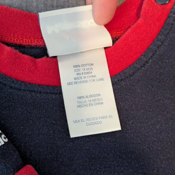 Boston Red Sox Baseball MLB One Piece Baby Romper - 18 months - Picture 4 of 7